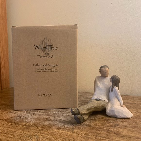 SUSAN LORDI DEMDACO WILLOW TREE FIGURINE FATHER AND DAUGHTER - Picture 1 of 2